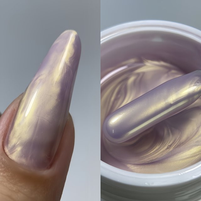 MSHARE Builder Nails Gel Pearl Purple Thread, 30g, Schimmernd - Bild 1