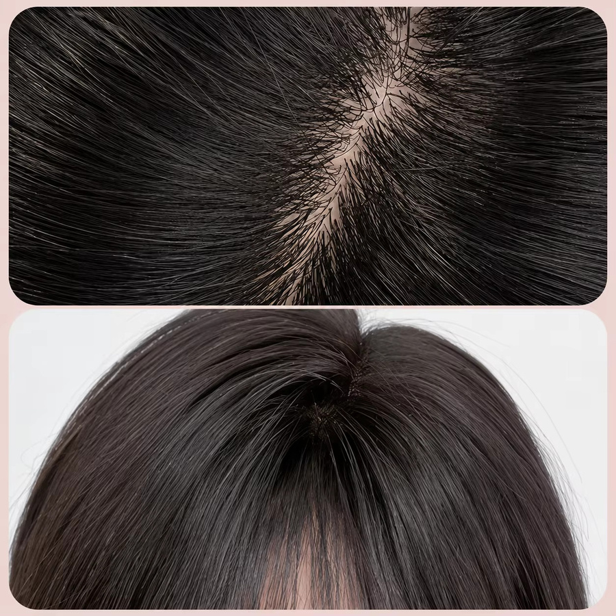 Seidenbasis-Perücke mit PU-Front, natürliche Haarperücke für Damen - Bild 3