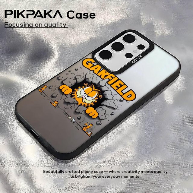 G-Garfields Anime Handyhülle aus Silikon für Samsung Galaxy S25 Edge S24 S23 S22 S21 S20 Ultra in Silber - Bild 1