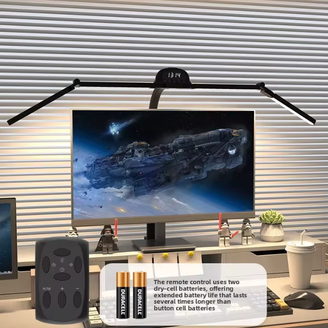 LINYILIGHT LED Monitor Lampe Schwarz mit Dimmen und Touch-Steuerung für Home Office und professionelle Aufgaben - Bild 6