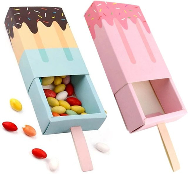 YONGSNOW Eiswürfel Form Geschenkboxen aus Papier für Party und Hochzeit in Blau und Multicolour - Bild 1
