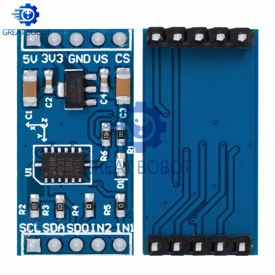 ADXL345 3-Achsen-Digital-Schwerkraftsensor-Beschleunigungsmodul Neigungssensor für Arduino-Projekte in Blau von baishundianzi - Bild 3