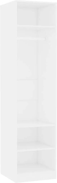 vidaXL Kleiderschrank Weiß aus Holzwerkstoff mit Kleiderstange und Regalböden B/T/H: 50 x 50 x 200 cm - Bild 1
