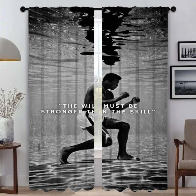 2er-Set Halloween Küchenvorhänge mit Grafikdesign in Schwarz, Breite: 50 cm, Höhe: 70 cm - Bild 1