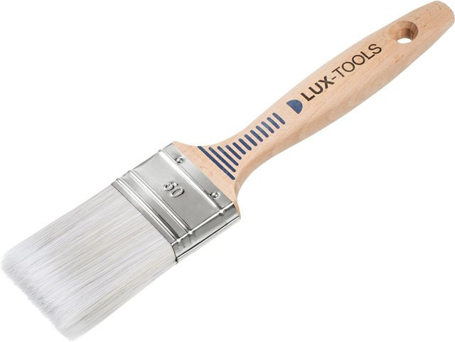 LUX-TOOLS Flachpinsel für Lack mit Synthetikborsten und Holzgriff, Breite: 50 mm - Bild 1