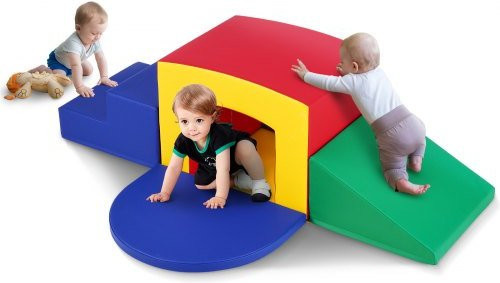 VEVOR Kleinkind-Kletterspielzeug, 5-teiliges Set, Schaumstoff, mit Treppe und Rampe - Bild 1