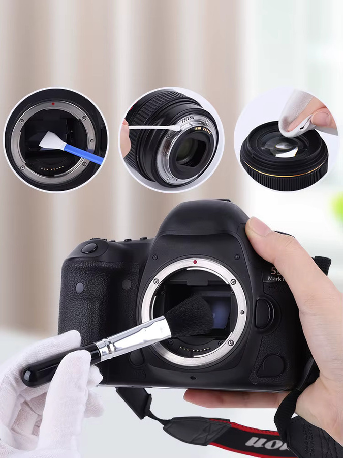 VODOOL Kamera-Reinigungsset mit Luftgebläse, Wattestäbchen, Reinigungstuch und Reinigungsbürste für DSLR-Kameras sowie Computer- und Smartphone-Objektive - Bild 6