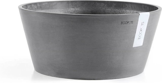 Ecopots Pflanzschale Frankfurt rund in Grau mit Durchmesser: 31 cm - Bild 1