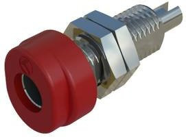Hirschmann Test & Measurement BUG 10 Laborbuchse für den vertikalen Einbau, Farbe: Rot, Stift-Ø: 4mm - Bild 1