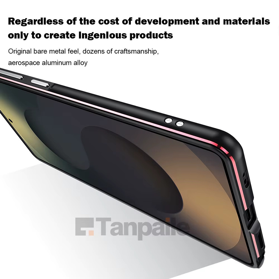 Aluminium Stoßstangen Rahmen Schutzhülle für Samsung Galaxy S25 Ultra S24 S23 S22 S21 FE und Note 20 Ultra in Schwarz oder Rot - Bild 2