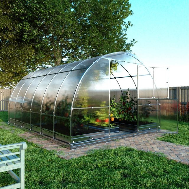 KLASIKA Gewächshaus mit 4 mm Polycarbonatabdeckung, B/T: 4 x 3 m, transparent - Bild 1