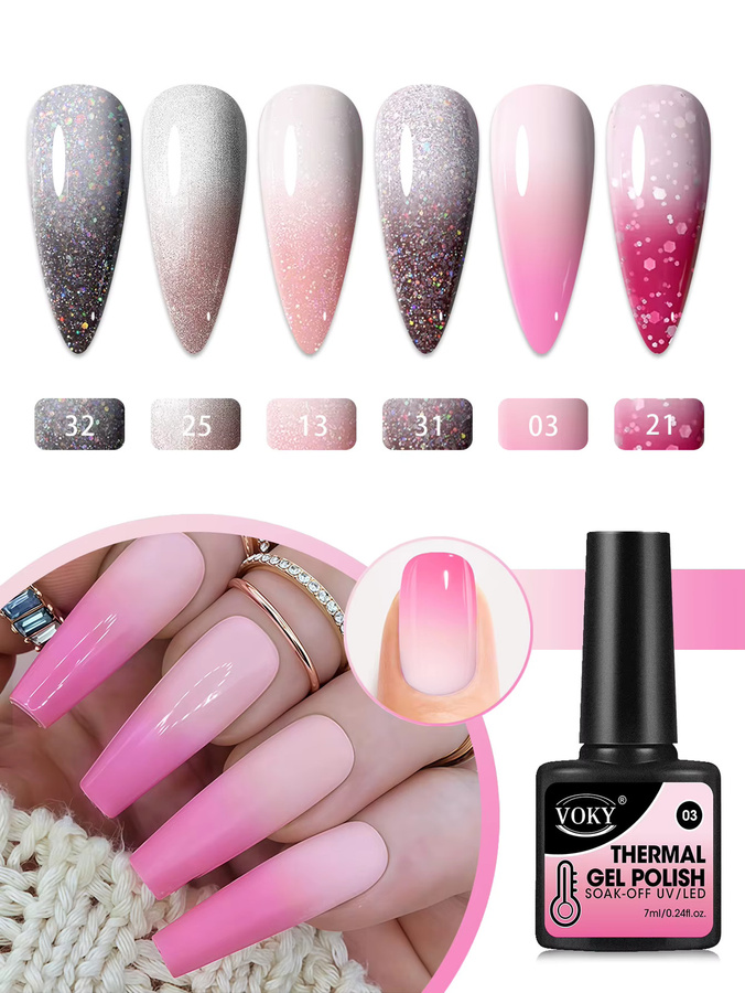 VOKY Gel-Nagellack-Set, Farbwechsel, 7 ml - Bild 6