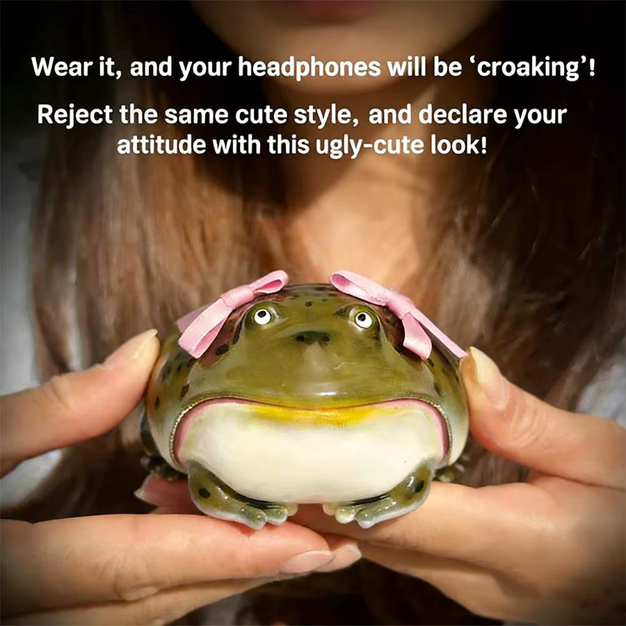 Apple AirPods Pro Schutzhülle mit Frosch-Cartoon-Design in Grün - Bild 1
