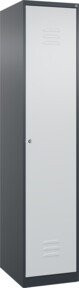 C+P Spind Classic PLUS Garderobenschrank mit 1 Abteil, Anthrazitgrau/Lichtgrau, H x B x T: 185 x 40 x 50 cm, mit Zylinderschloss und Kleiderstange - Bild 1