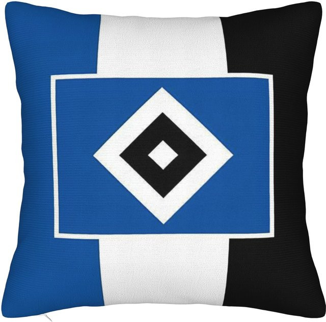 JMG Clothing Quadratische Kissenbezüge HSV Hamburger Sportverein Blau B/T/H: 50 x 50 x 0 cm - Bild 1