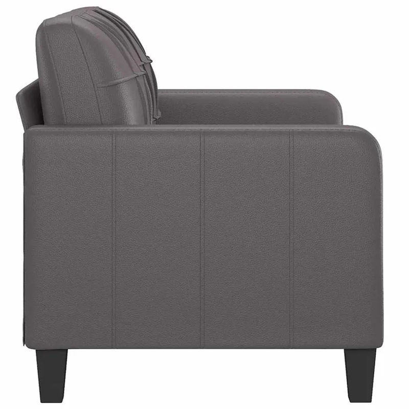 Vidaxl 2-Sitzer Sofa in Grau aus Kunstleder und Metall, Modernes Design, Breite: 120 cm - Bild 3