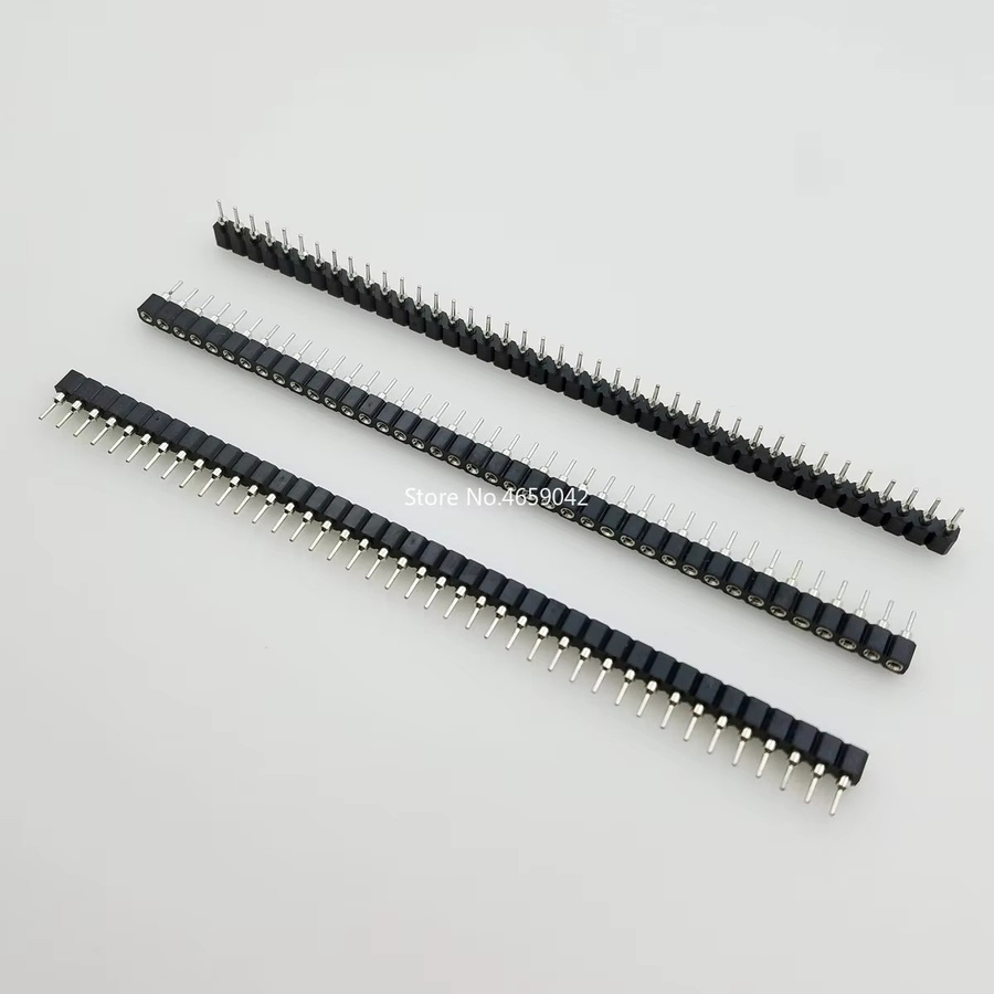 10er Set Einreihige 40Pin Runde Buchsenleiste 2,54mm in Schwarz - Bild 2