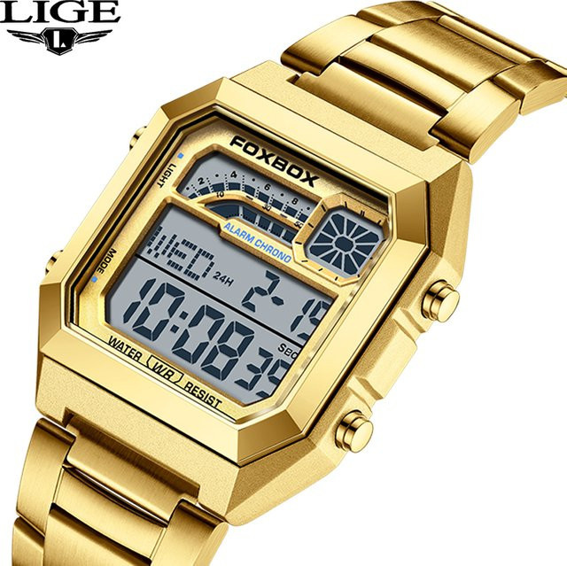 LIGE Armbanduhr Quarz, Quadratisch, Herren - Bild 1