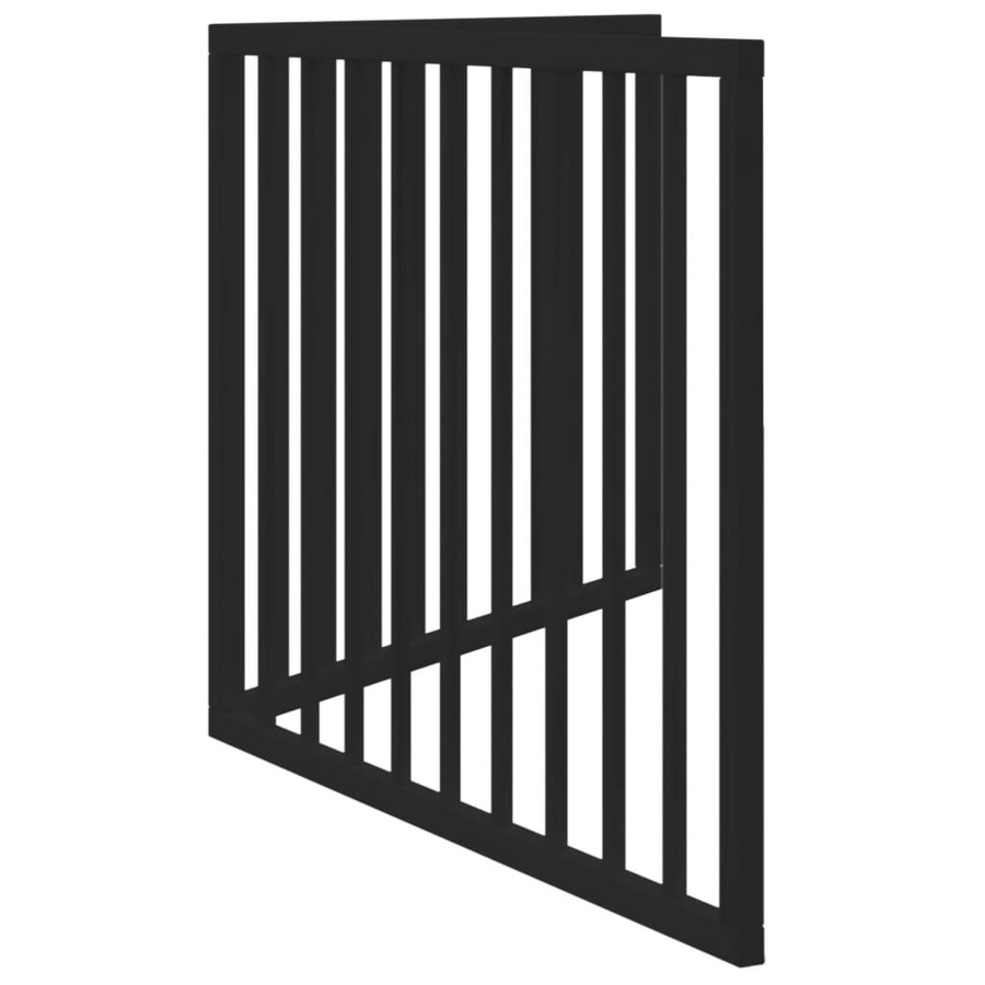 vidaXL Hundegitter aus Pappelholz, faltbar, 2 Paneele, Schwarz, Breite: 160 cm - Bild 5