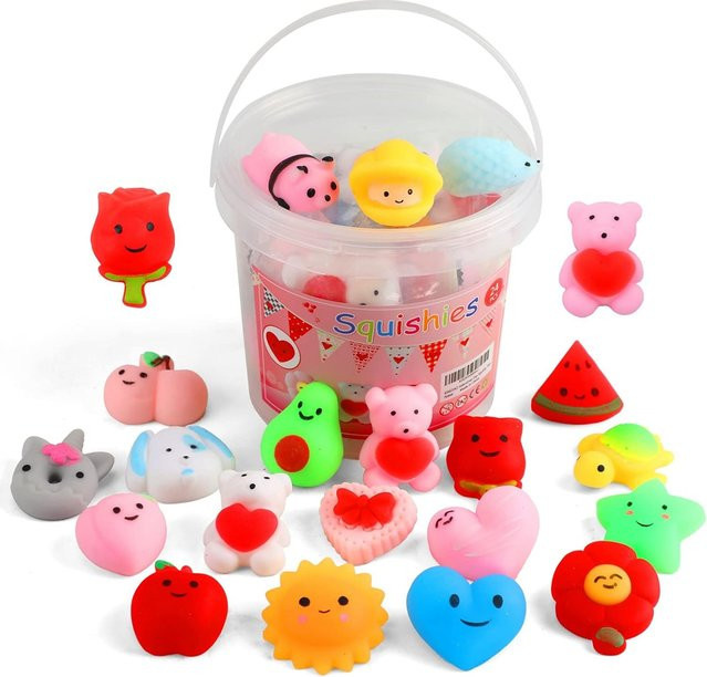 JK-ZMM Squishies, Liebesblume, Bär, Mochi, Zappeln, 24-teiliges Set - Bild 1