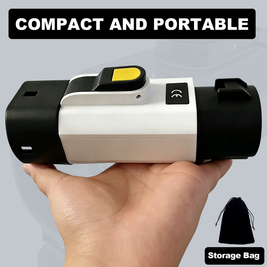SUSUTOO EV-Ladeadapter SAE J1772 zu IEC62196 Typ1 zu Typ2 32A 1-Phasen 7,2kW Ladekonverter für EU-Standardfahrzeuge in Weiß - Bild 5