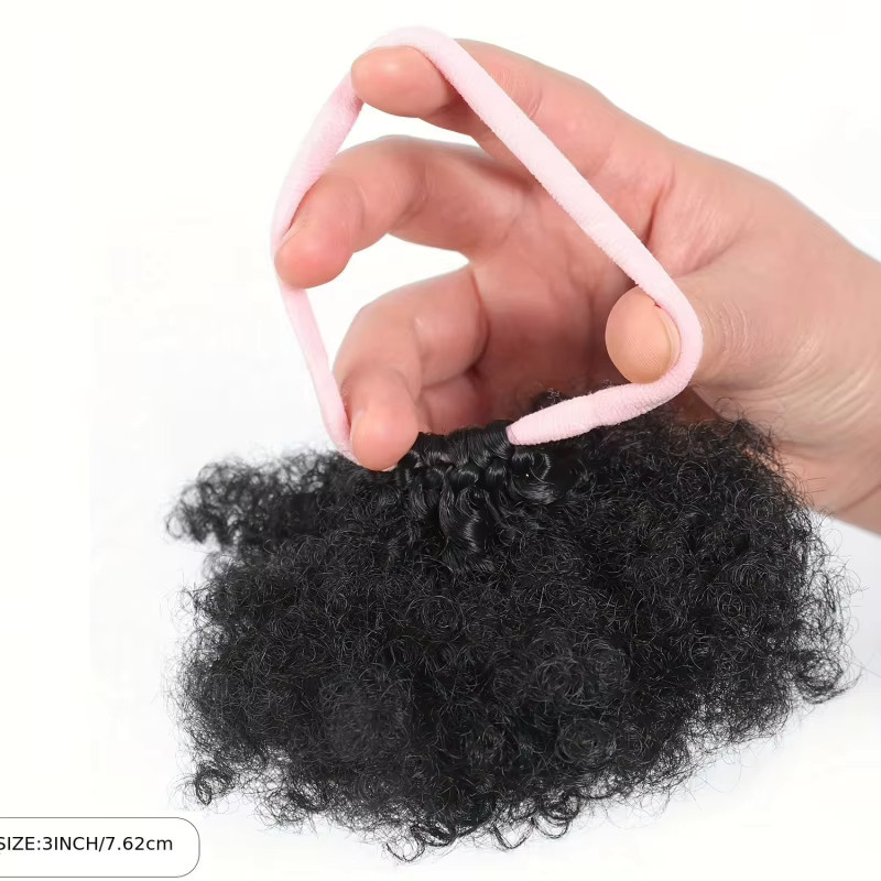 Suri Hair Haarverlängerungen, 2 Stück, schwarzes lockiges Kunsthaar, Unisex - Bild 4