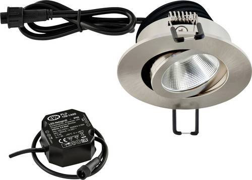 EVN PC650N91340 LED-Einbauleuchte in Edelstahl, Silber, 8.4W, IP65, rund - Bild 1