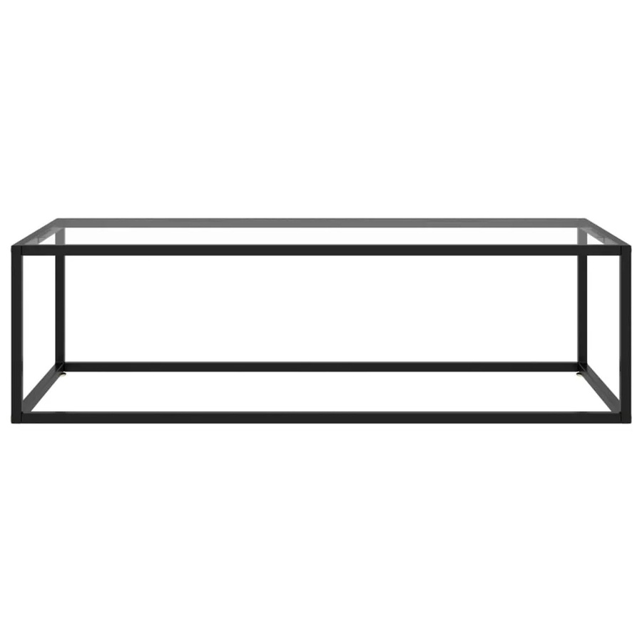 vidaXL Couchtisch modern in Schwarz mit Hartglas, B/T/H: 120 x 50 x 35 cm - Bild 2