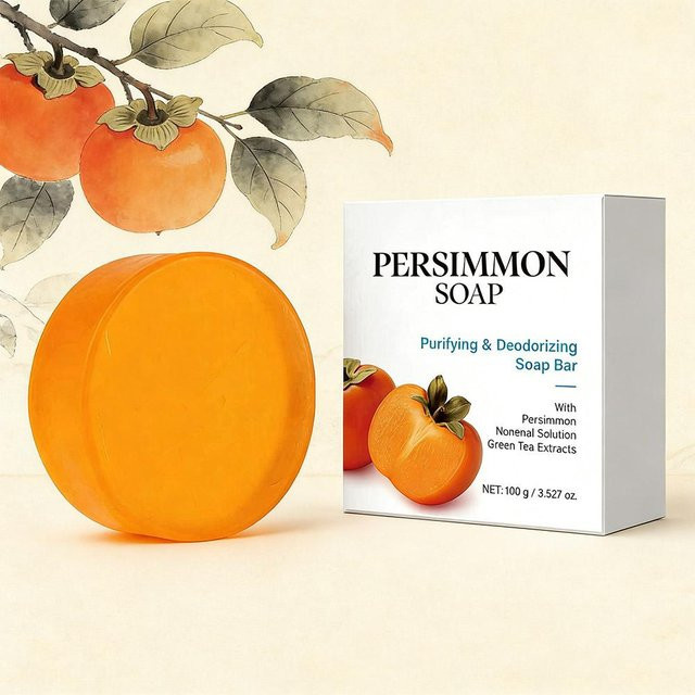 SADOER Persimmon Duschseife, 100 g, Unisex - Bild 1