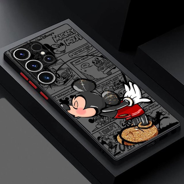 Mickey Minnie Maus Handyhülle Case in Schwarz für Samsung Galaxy S26 S25 Ultra S24 Plus S23 FE S22 S21 Note 20 10+ S20 - Bild 1