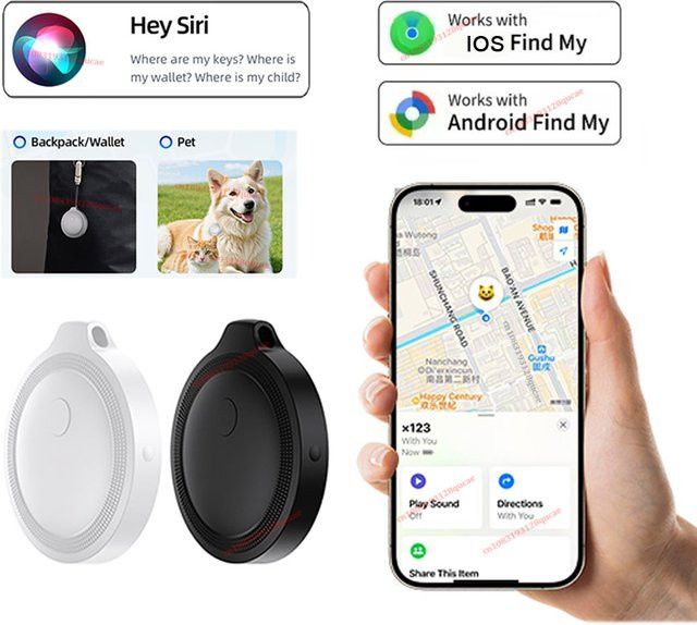 Ola Esporte Smart Tracker für iOS Find My mit GPS-Tracking in Schwarz oder Weiß - Bild 1
