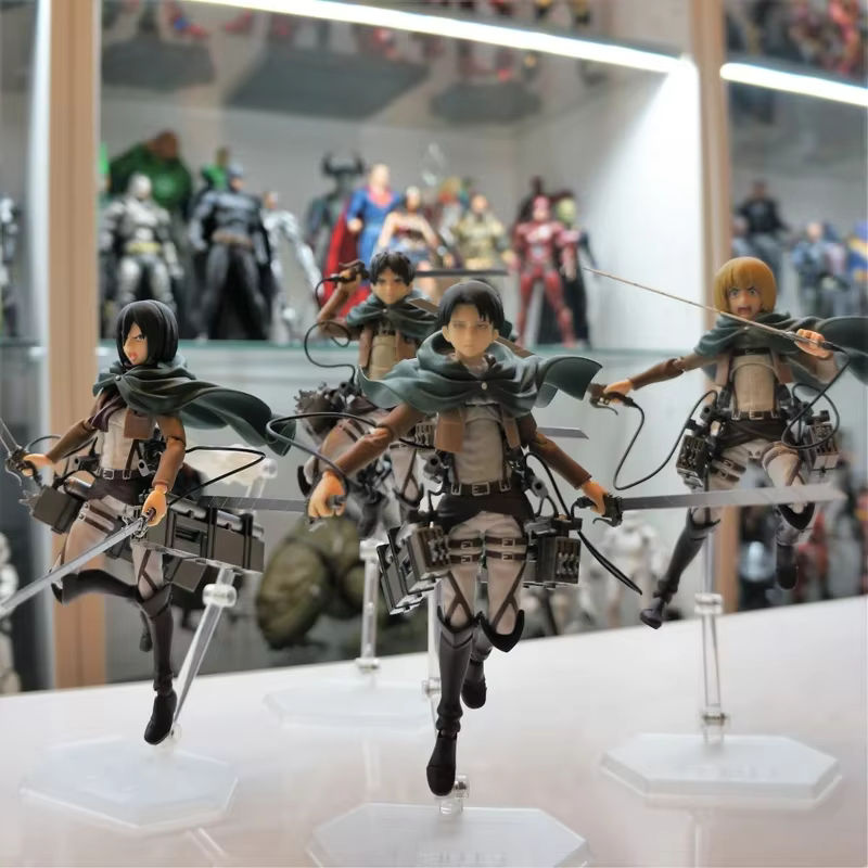 XIWANXILE Anime Figur Shingeki no Kyojin Eren Yeager Levi Mikasa Modell Puppe mehrfarbig - Bild 6