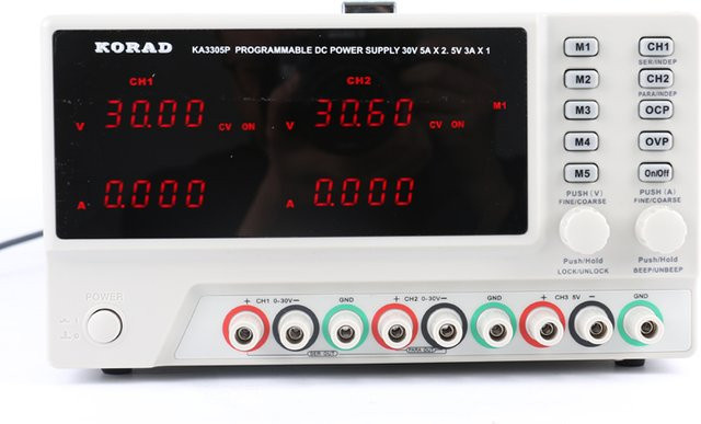 Eakins Labor-Linearnetzteil Ka3303p Ka3305p Digitales DC-Dreifach-Labornetzteil mit LCD-Display in Weiß - Bild 1