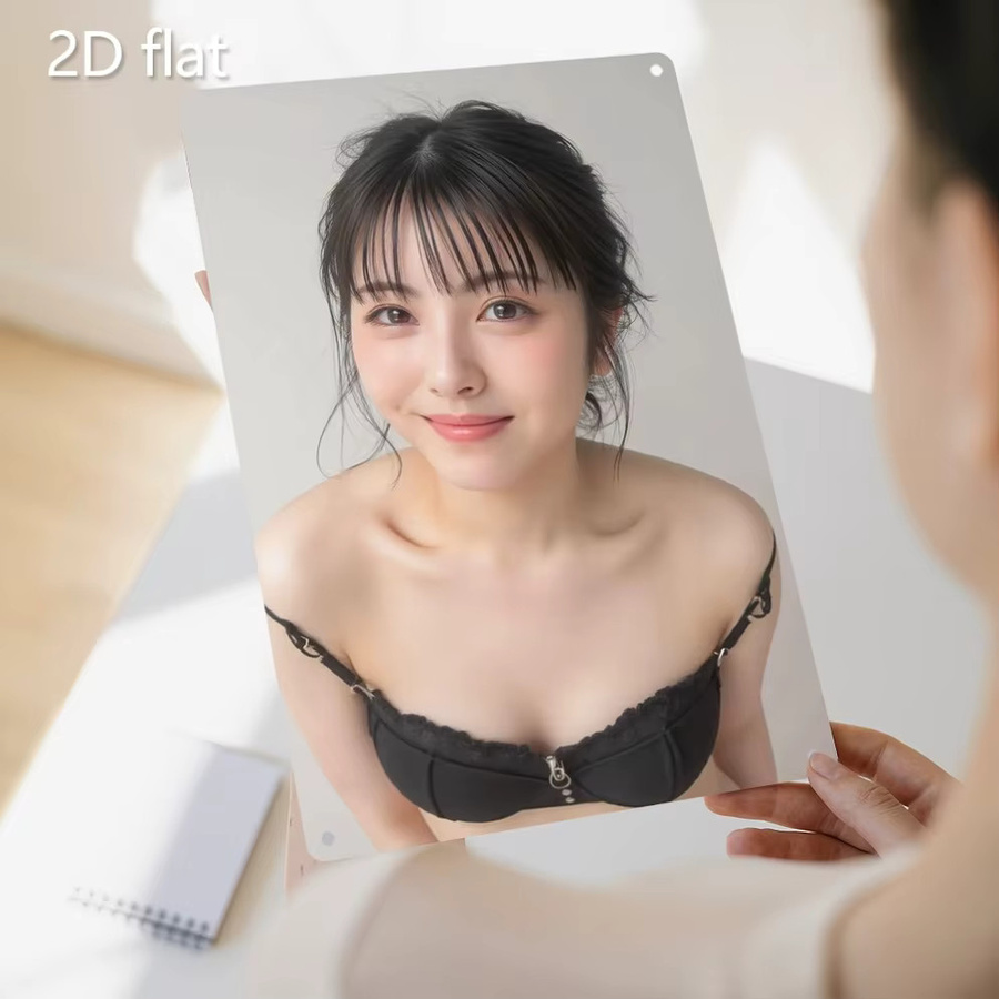 HELLOYOUNG Metall-Wandkunst Portrait einer Frau in schwarzer Dessous, modernes 2D-Flachdesign aus wetterfestem Eisen für Innen und Außen, Schwarz - Bild 3