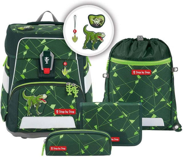 Step by Step Schulranzen-Set Dino Night Tyro, 5-teilig, Multicolor und Grün - Bild 1