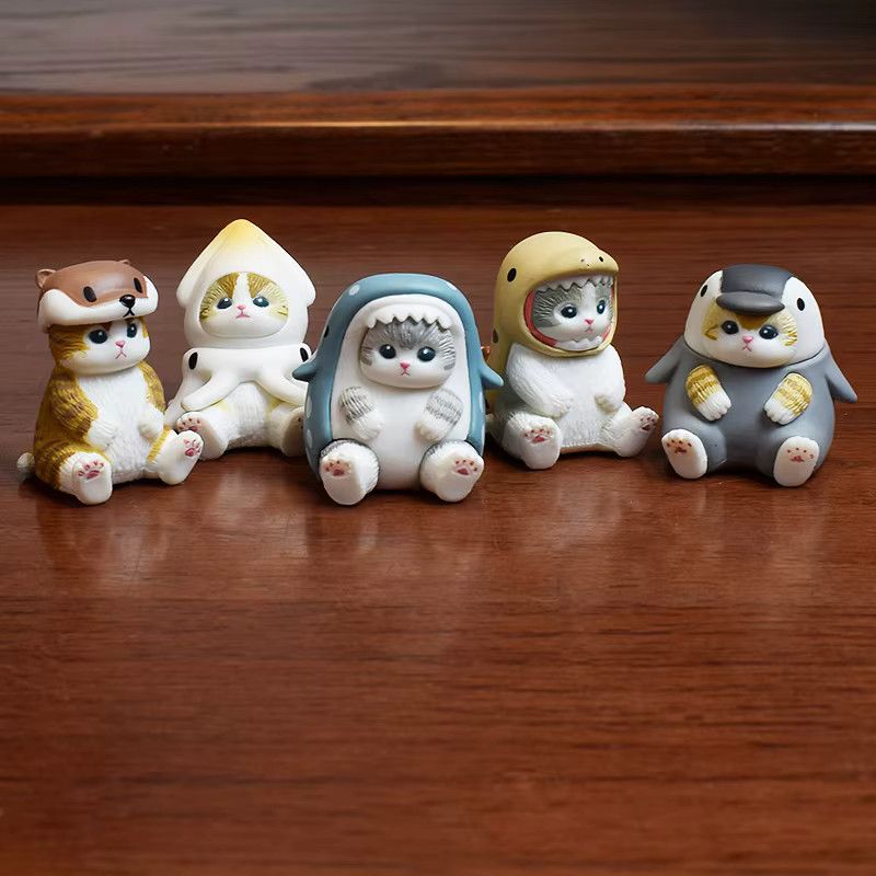 Mofusand Cats Pretend Marine Organism Blind Box Sammelfiguren mit Oktopus, Pinguin und Otter in Multicolor - Bild 3