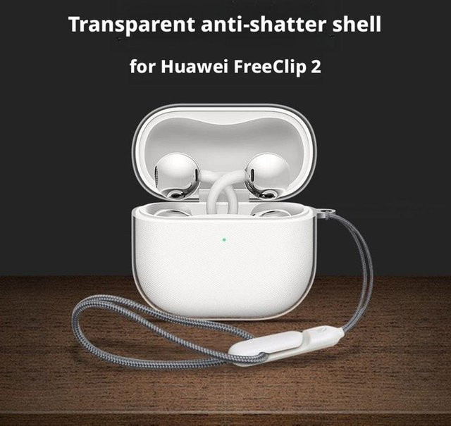 Silikon Schutzhülle mit Schlüsselbund für Huawei FreeClip2 Kopfhörer - Bild 1