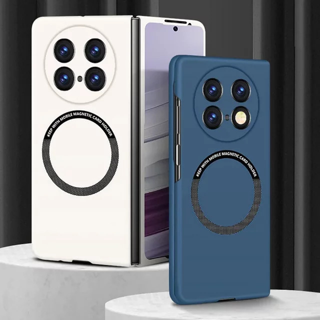 Luxus magnetische Handyhülle für OPPO Find N5, N3 und N2, ultradünne rahmenlose Schutzhülle mit MagSafe Kompatibilität, stoßfest, in Schwarz oder Blau - Bild 1