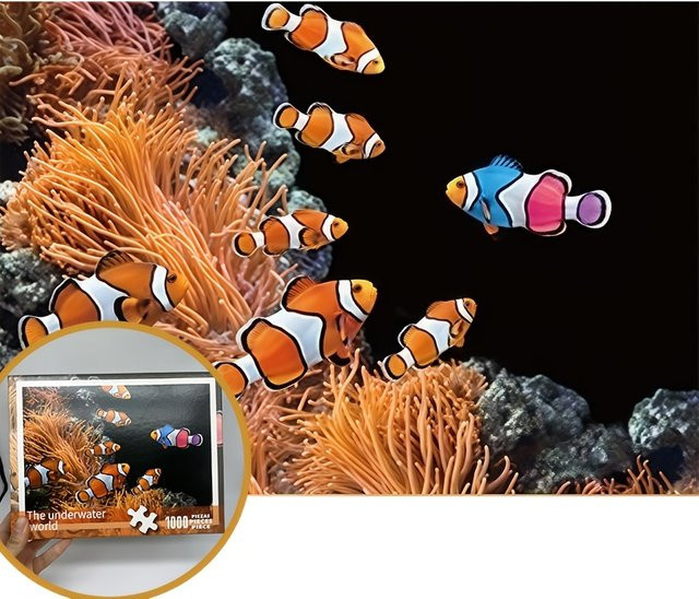 MaxRenard Clownfisch Korallenriff Puzzle, 1.000 Teile, ab 14 Jahre - Bild 1