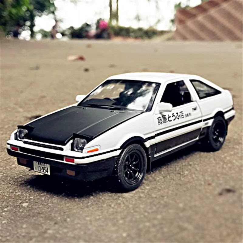 YBC YIBAICHENG Initial D AE86 Diecast Modellauto, 1:32, mit Licht, Metall - Bild 4