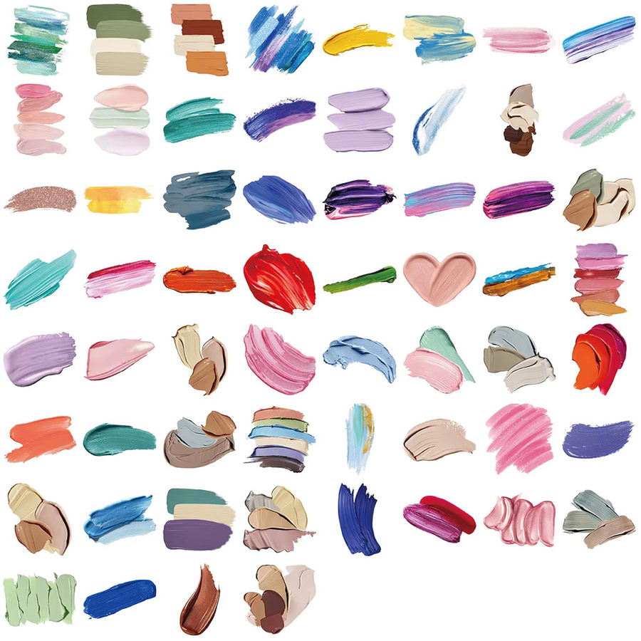 60 Stück transparente Cartoon Palette Aufkleber aus wasserfestem PET für dein Sammelalbum, Notebook oder zur Dekoration, Multicolour - Bild 2