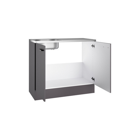 OPTIFIT Spülenunterschrank Kiel420 OPTImulti MUKI SPL105-1+ in Anthrazit Matt mit 2 Türen, B/T/H: 100 x 50 x 88,2 cm - Bild 3