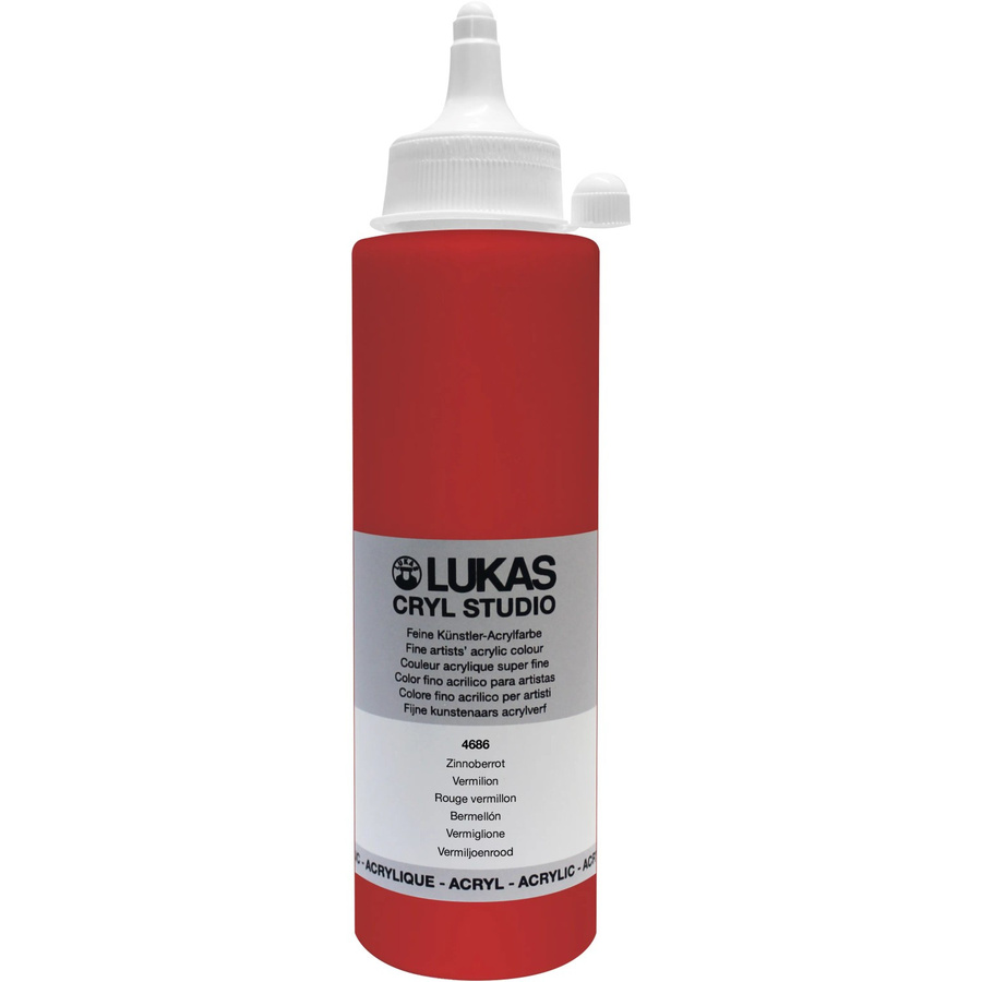 Lukas Cryl Studio Premium-Acrylfarbe Zinnoberrot 250 ml - Bild 2