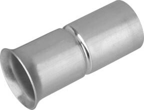 Fränkische Aluminium-Steckendtülle für Alu Steck-ES AES-E 20 in Silber Mill Finish - Bild 1