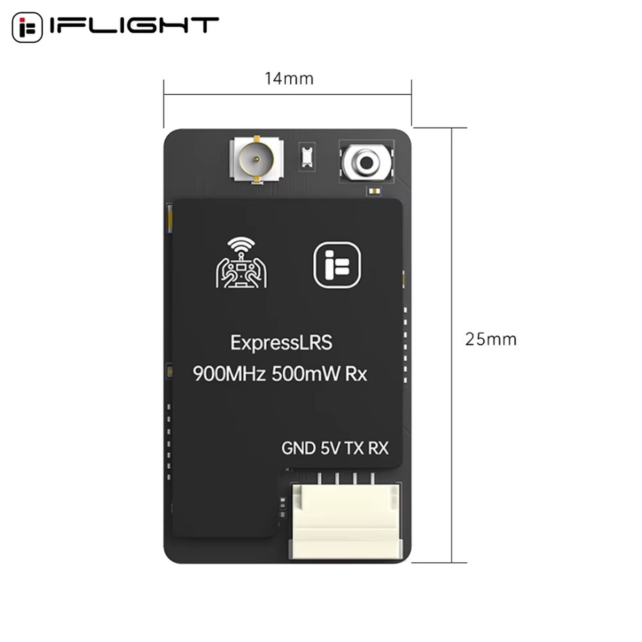 IFlight ExpressLRS ELRS Empfänger Rx mit Antenne in Schwarz (2,4GHz/900MHz 500mW) - Bild 3
