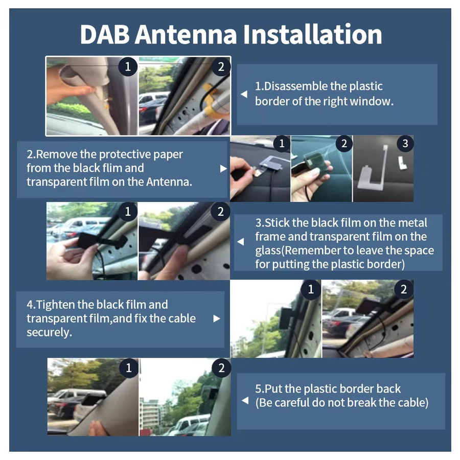 AKAMATE DAB+ Antenne für Android Autoradio mit USB-Adapter, GPS-Stereo-DAB-Empfänger und automatischem Scan in Schwarz - Bild 6