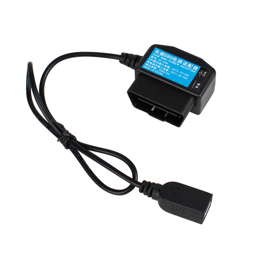 OBD Hardwire Set USB-C Kabel mit USB-Buchse für 24-Stunden-Parkmodus, 20 cm, Schwarz - Bild 3