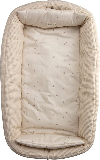 Sterntaler Kuschelnest Waffelpiqué in Weiss mit reversiblem Wende-Design aus Baumwoll-Mix - Bild 1