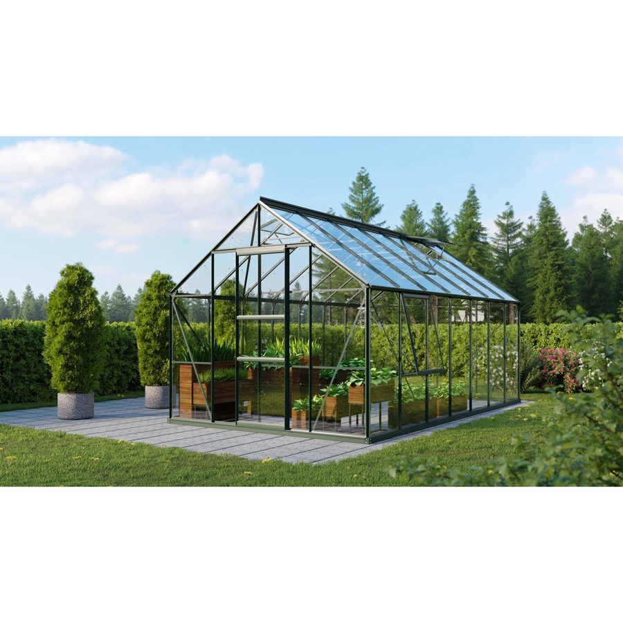 Vitavia Gewächshaus Meridian 1 Smaragd Vorzugsset mit Sicherheitsglas und Aluminiumrahmen - Bild 2