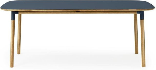 Normann Copenhagen Form Tisch in Blau mit Eiche und Linoleum im nordischen Stil - Bild 1